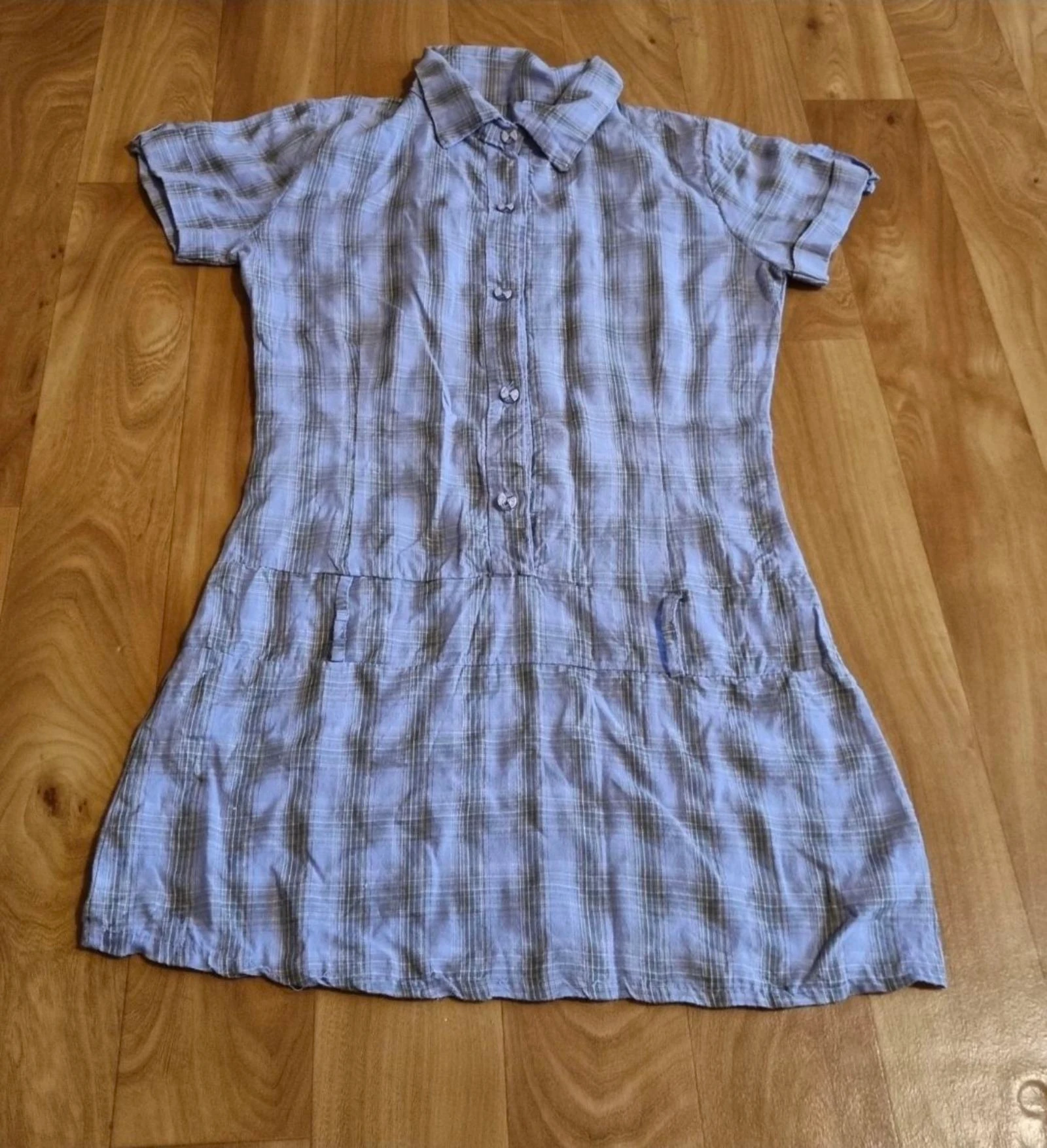 tunique à carreaux violet taille 36/S